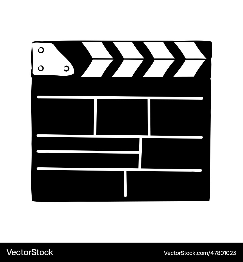 Linear clapper icon for the movie a firecracker vector image