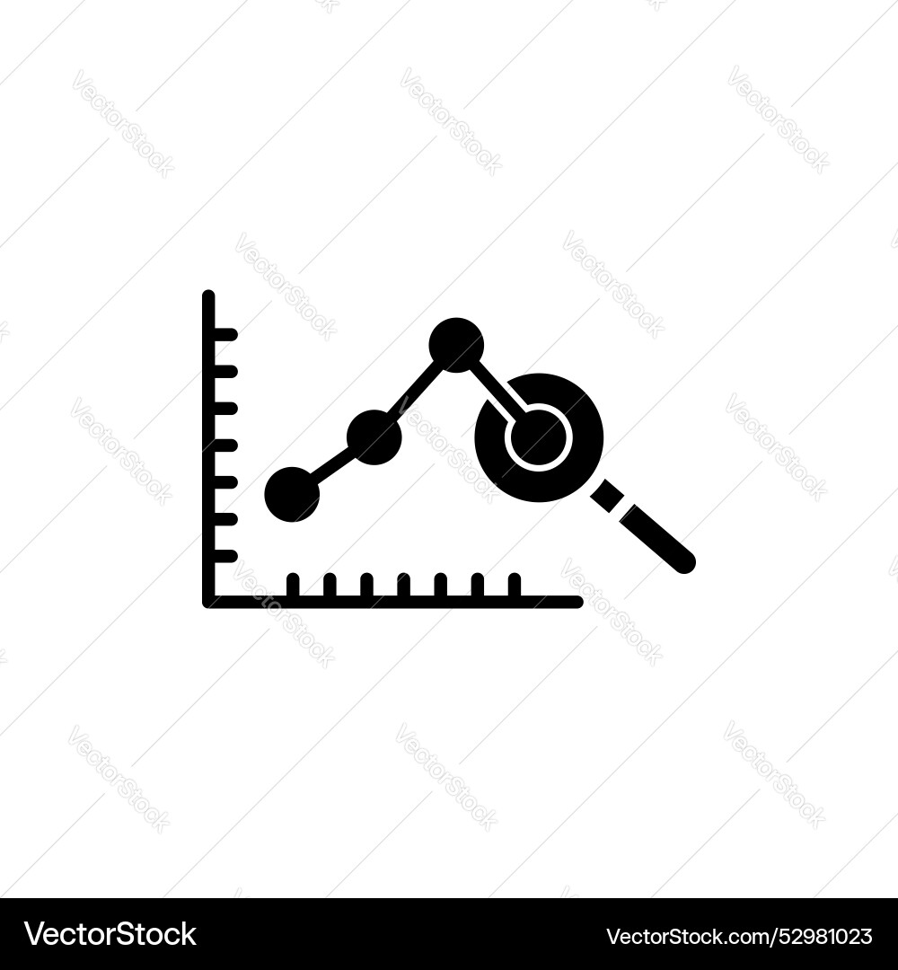 Market prediction icon set graph statistics vector image