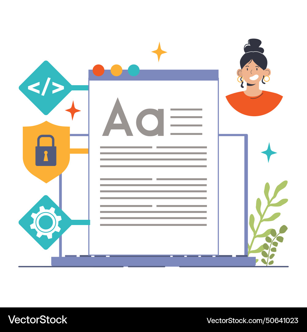 Open source software with code available for use Open source software with code available for use vector image