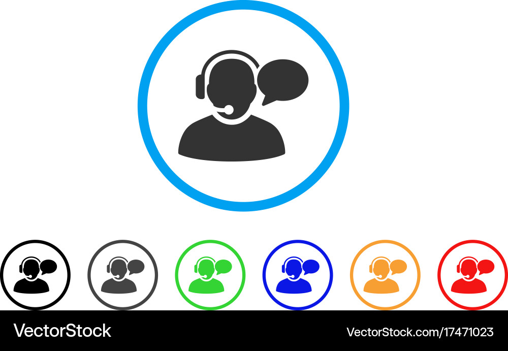 Operator message rounded icon Vector Image