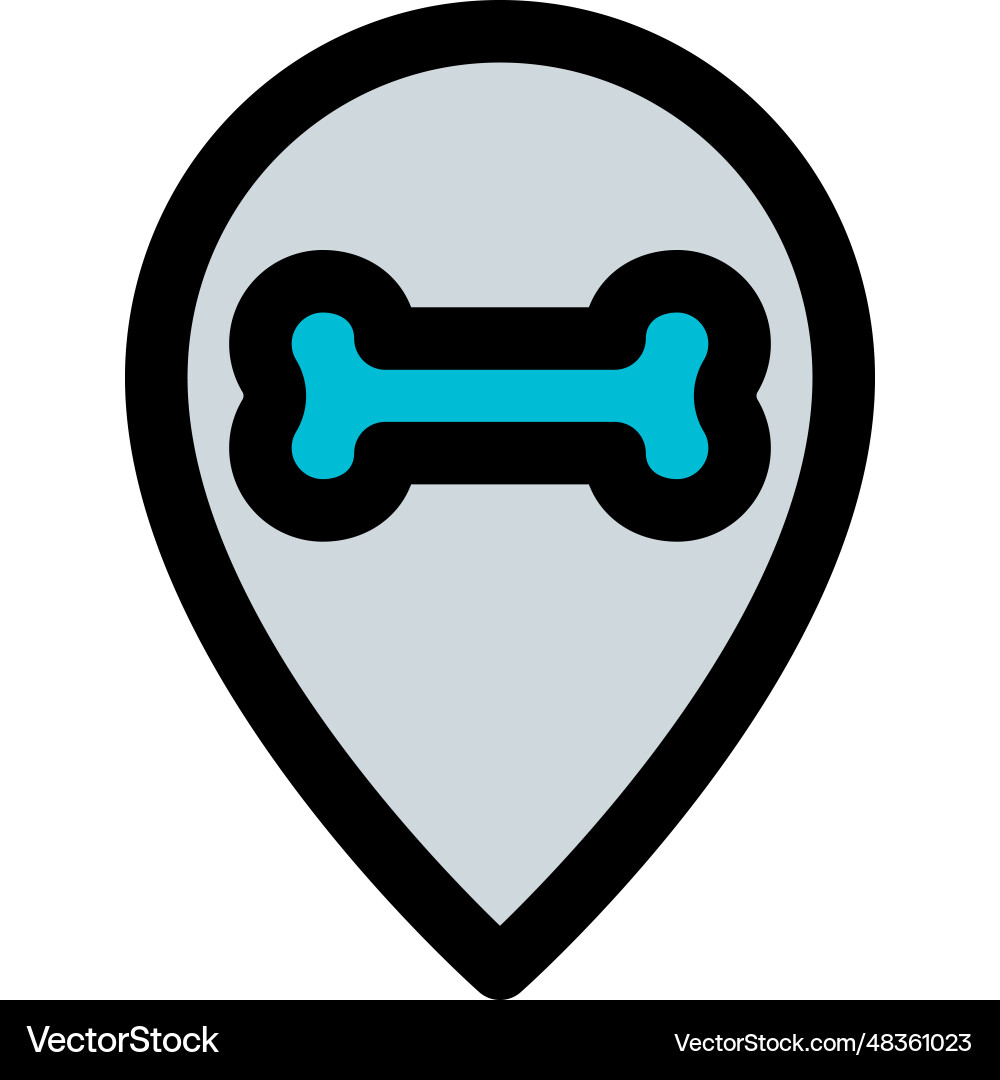 Pet shop location searching through a map vector image