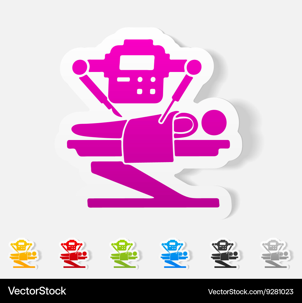 Realistic design element robot surgeon Vector Image