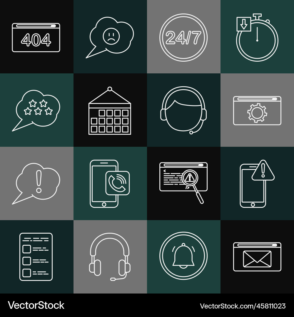 Set line mail and e-mail mobile with exclamation Set line mail and e-mail mobile with exclamation vector image