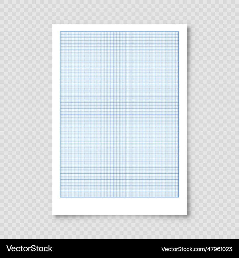 Sheet of graph paper with grid millimeter Sheet of graph paper with grid millimeter vector image