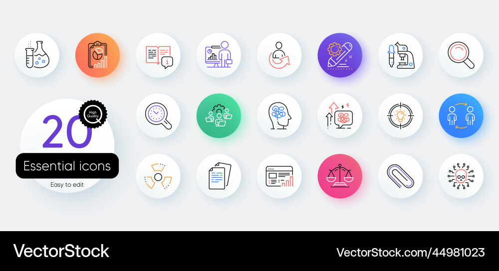 Simple set of web report stress grows and paper Simple set of web report stress grows and paper vector image