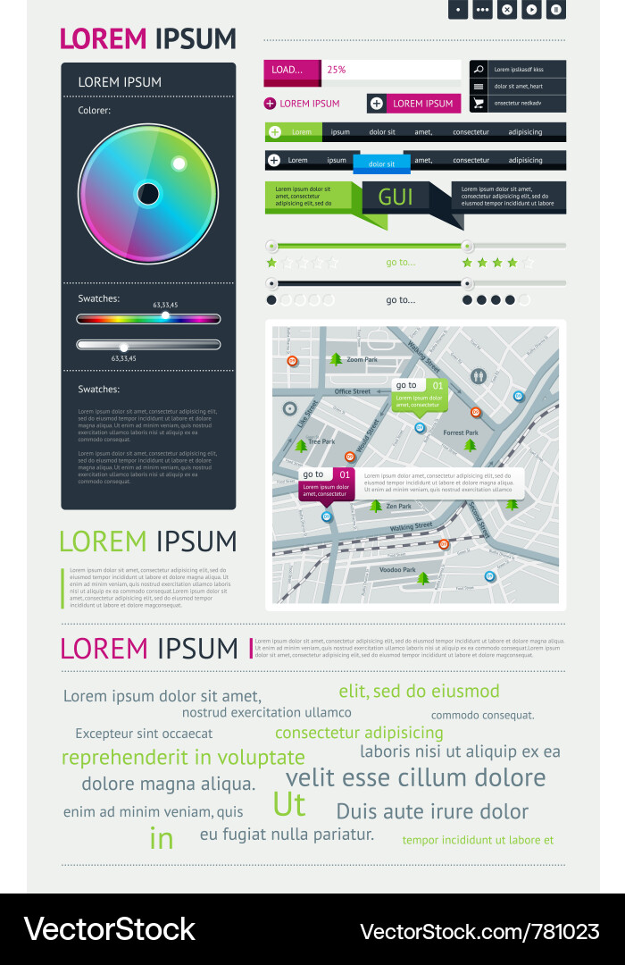 UI Elements - Web & App Interface vector image