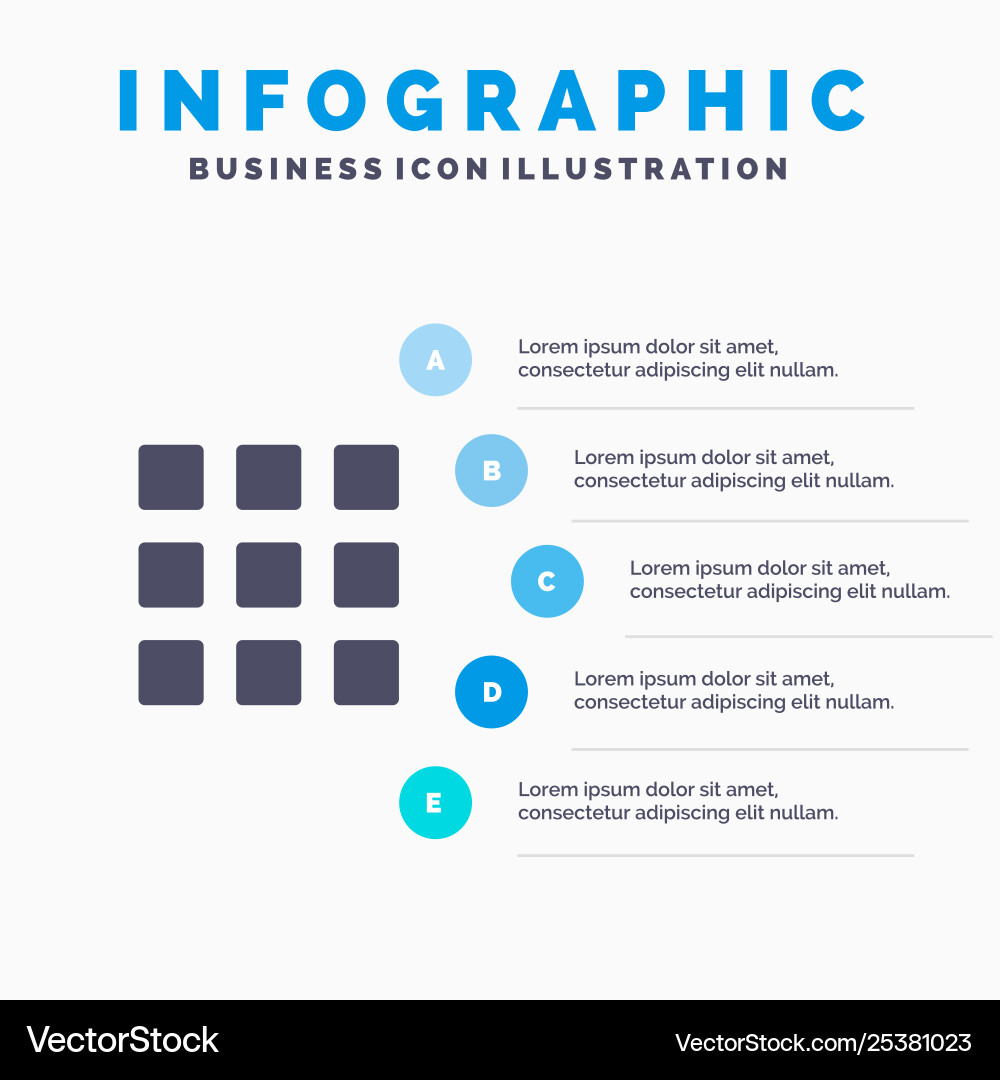 Web grid shape squares solid icon infographics 5 Web grid shape squares solid icon infographics 5 vector image