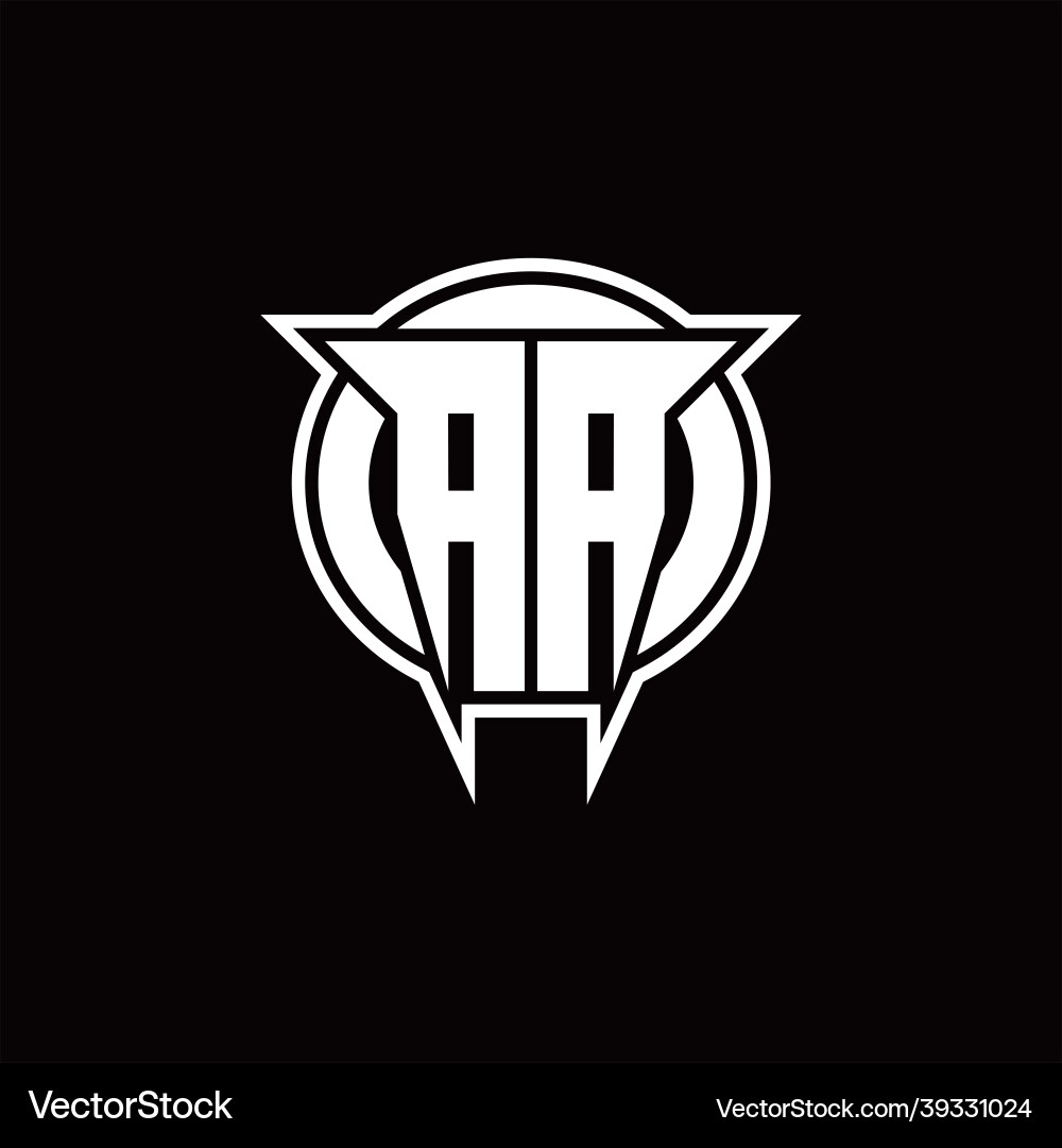 Aa logo monogram with circle rounded shape design Aa logo monogram with circle rounded shape design vector image