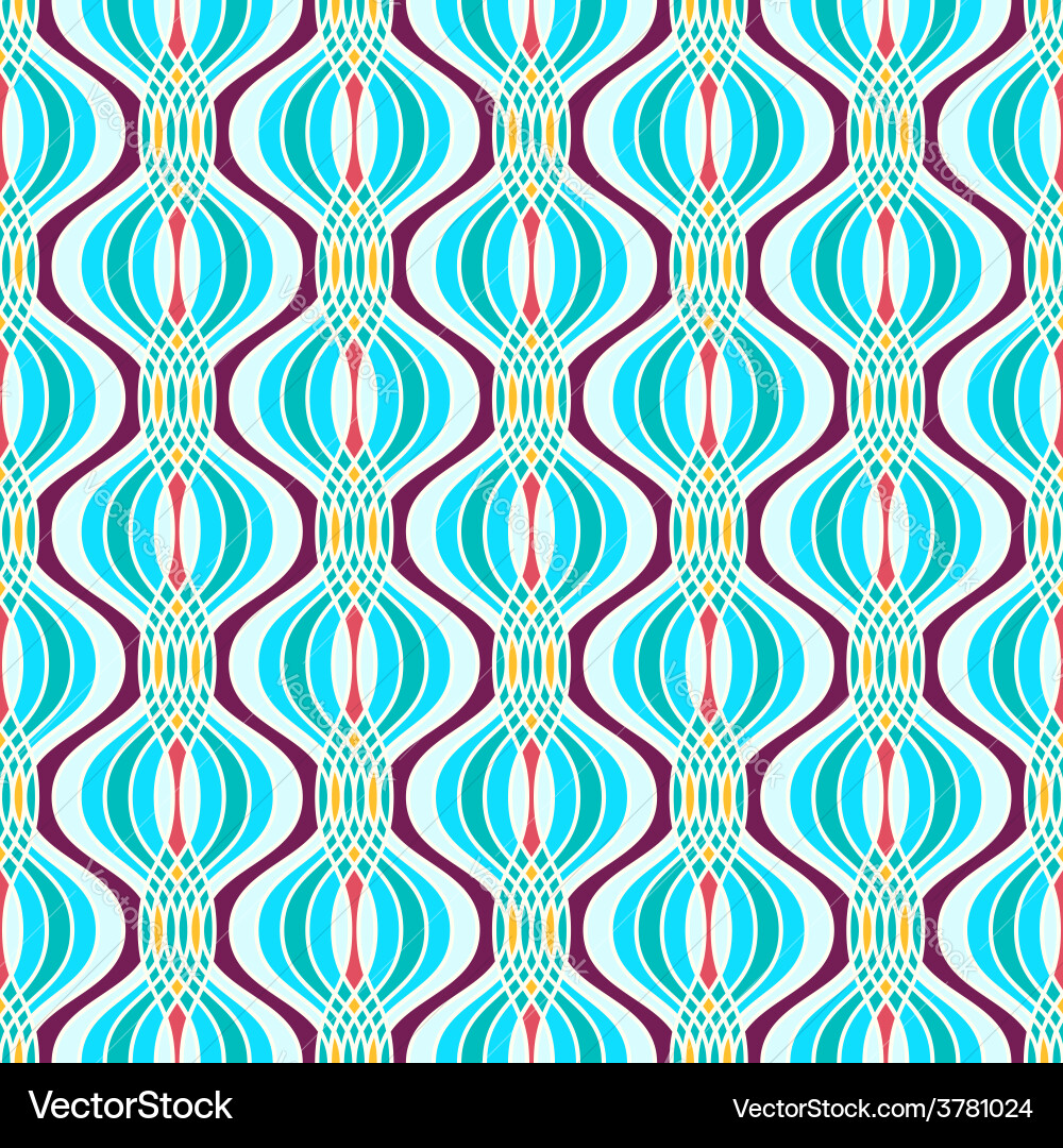 Abstract geometric ogee pattern vector image