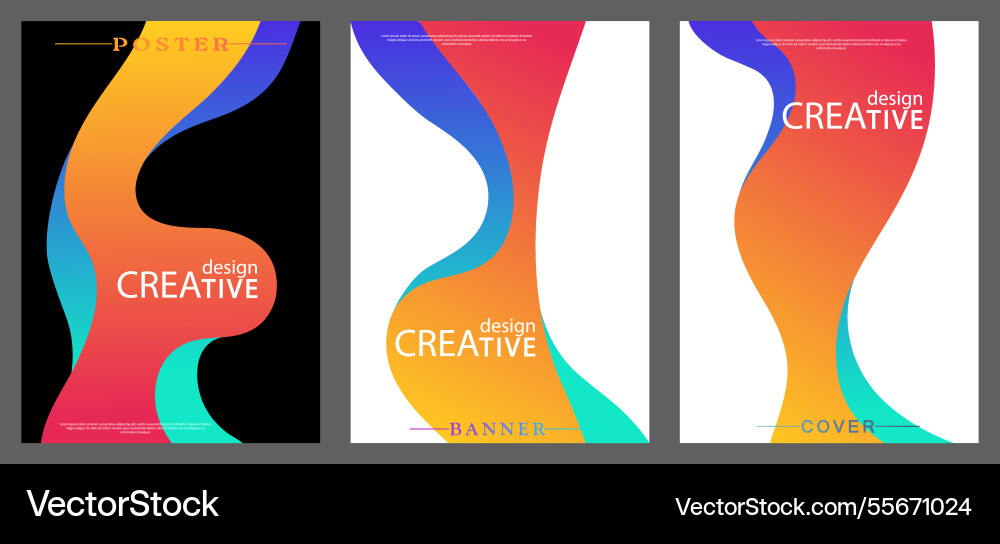 Abstract gradient design template the idea vector image