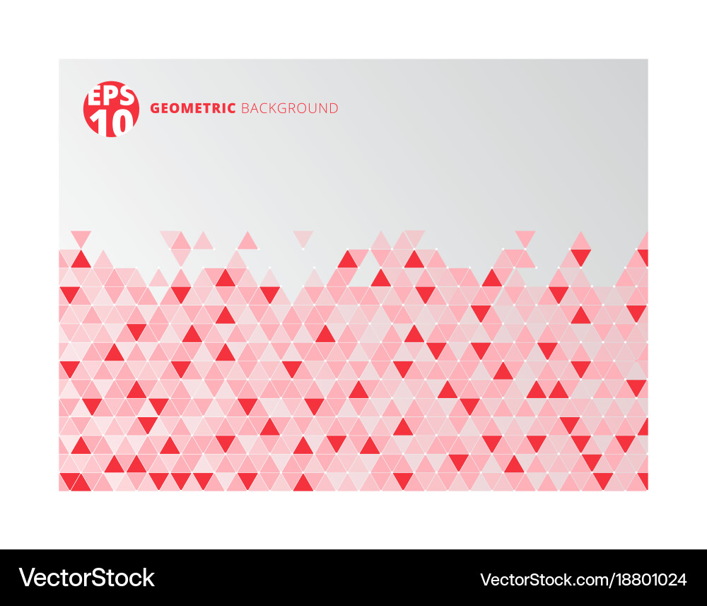 Abstract red geometric triangle structure Vector Image