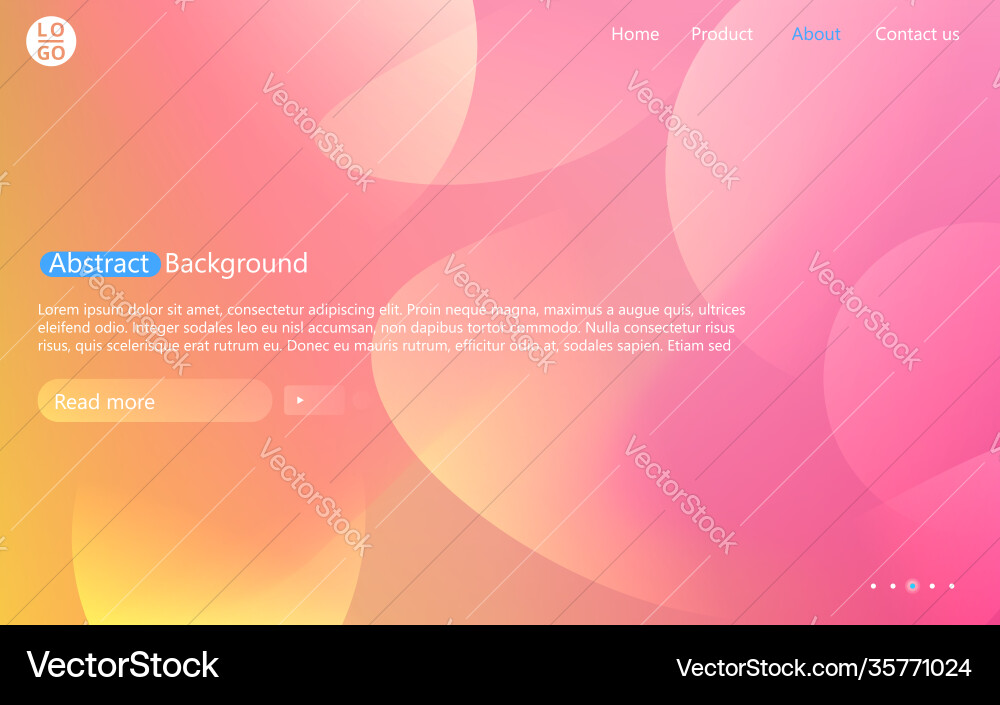 Abstract website template with gradient Abstract website template with gradient vector image