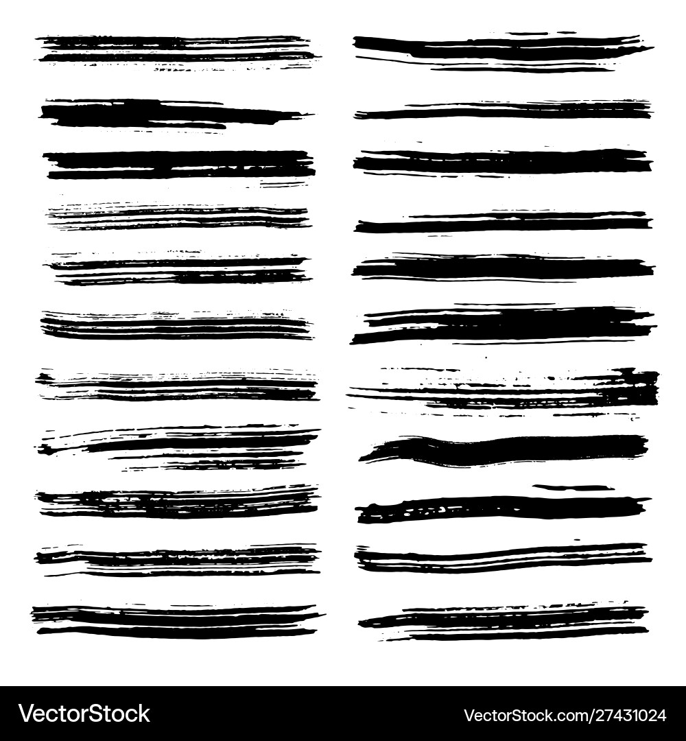 Brush strokes for text fields set Brush strokes for text fields set Vector Image