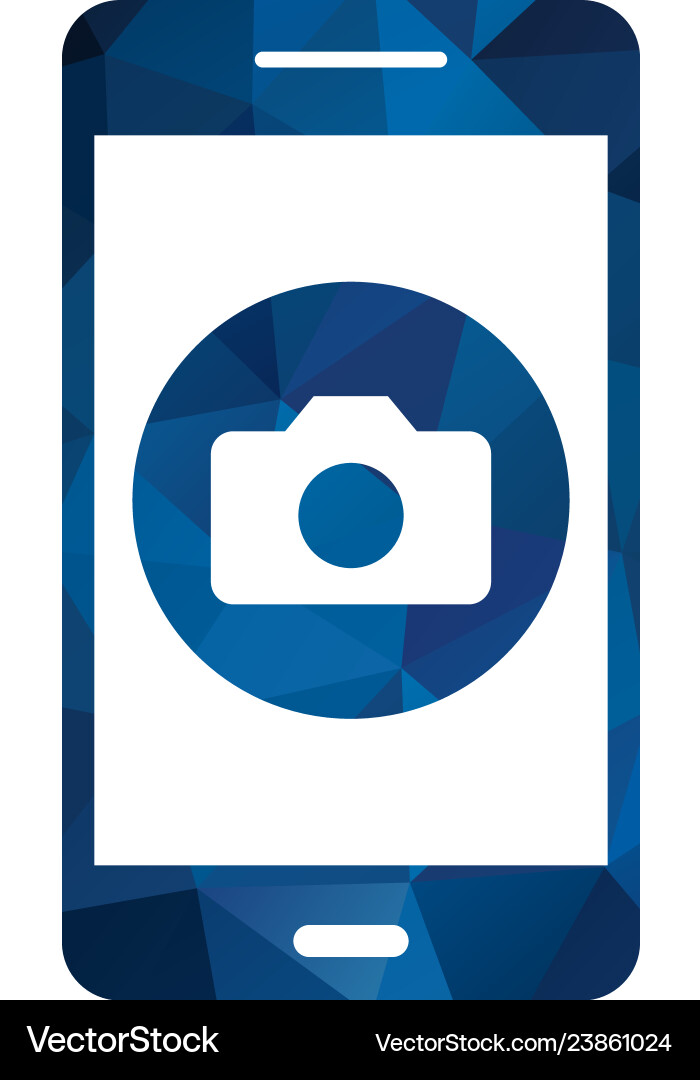 Camera mobile application icon Royalty Free Vector Image