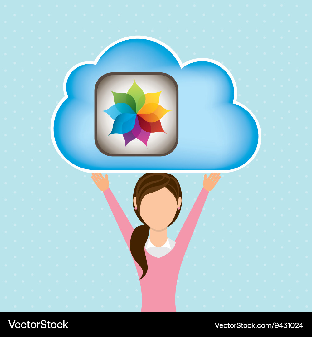 Cloud computing design Vector Image