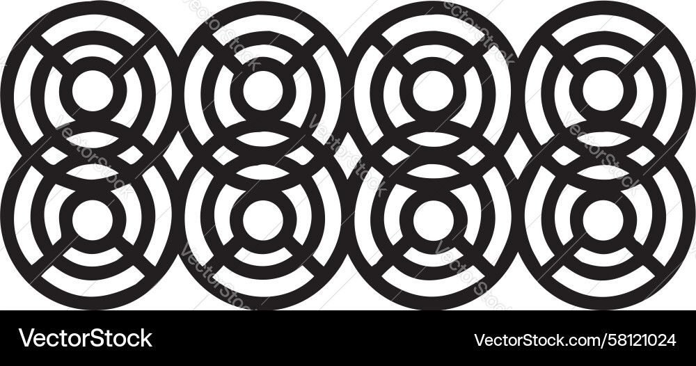 Dynamic Circle Overlap Pattern Vector Image