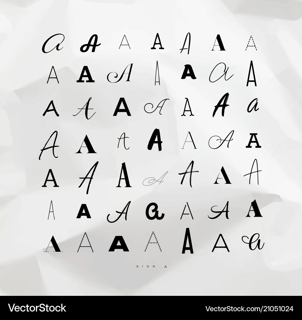 Elegant Letter Symbols & Script vector image