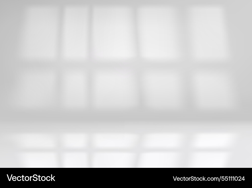 Empty bright studio with window light 3d vector image