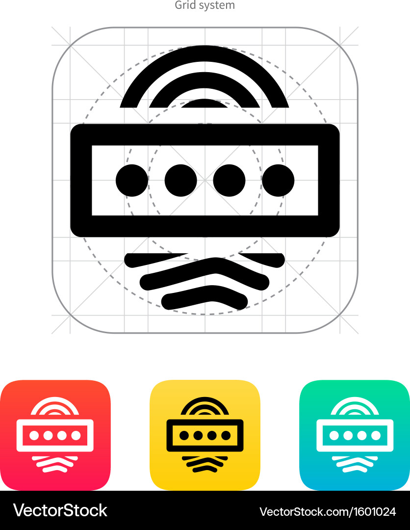 Fingerprint Authentication Icon vector image
