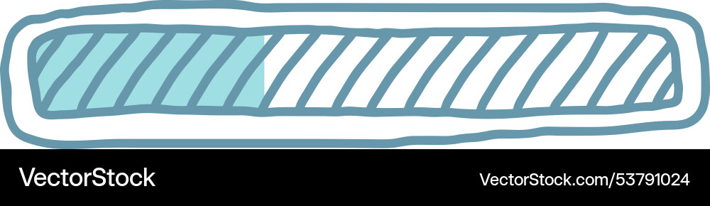 Handdrawn loading bar progress indicator Vector Image