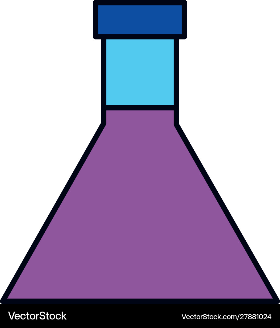 Isolated laboratory flask fill design Vector Image