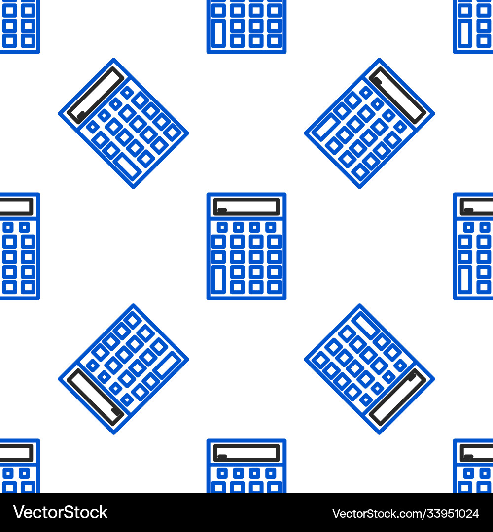 Line calculator icon isolated seamless pattern Line calculator icon isolated seamless pattern vector image