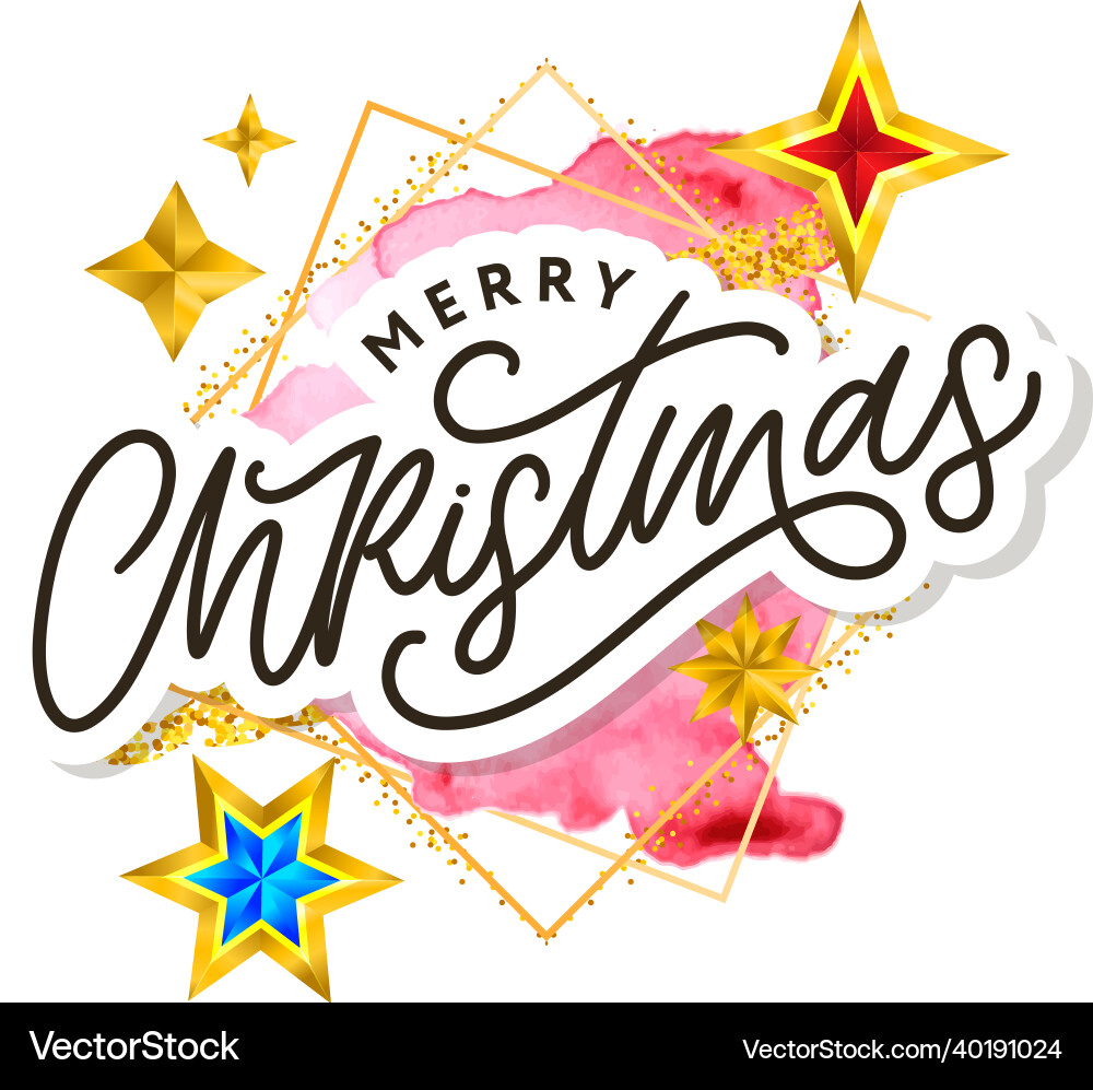 Merry christmas text decorated with hand drawn Merry christmas text decorated with hand drawn vector image