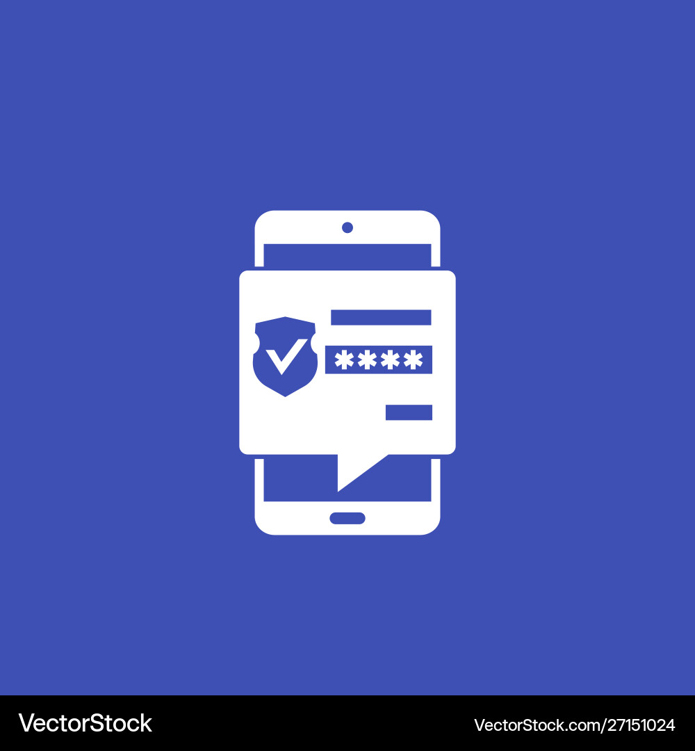 Password access mobile authentication icon Vector Image