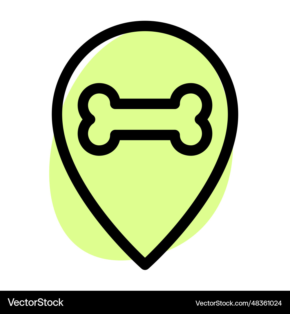 Pet shop location searching through a map vector image