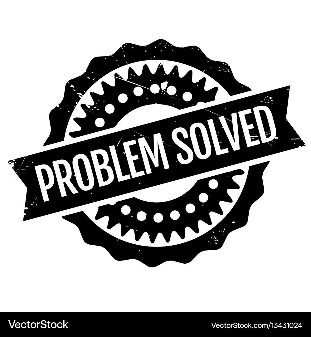 Problem solved rubber stamp Problem solved rubber stamp vector image