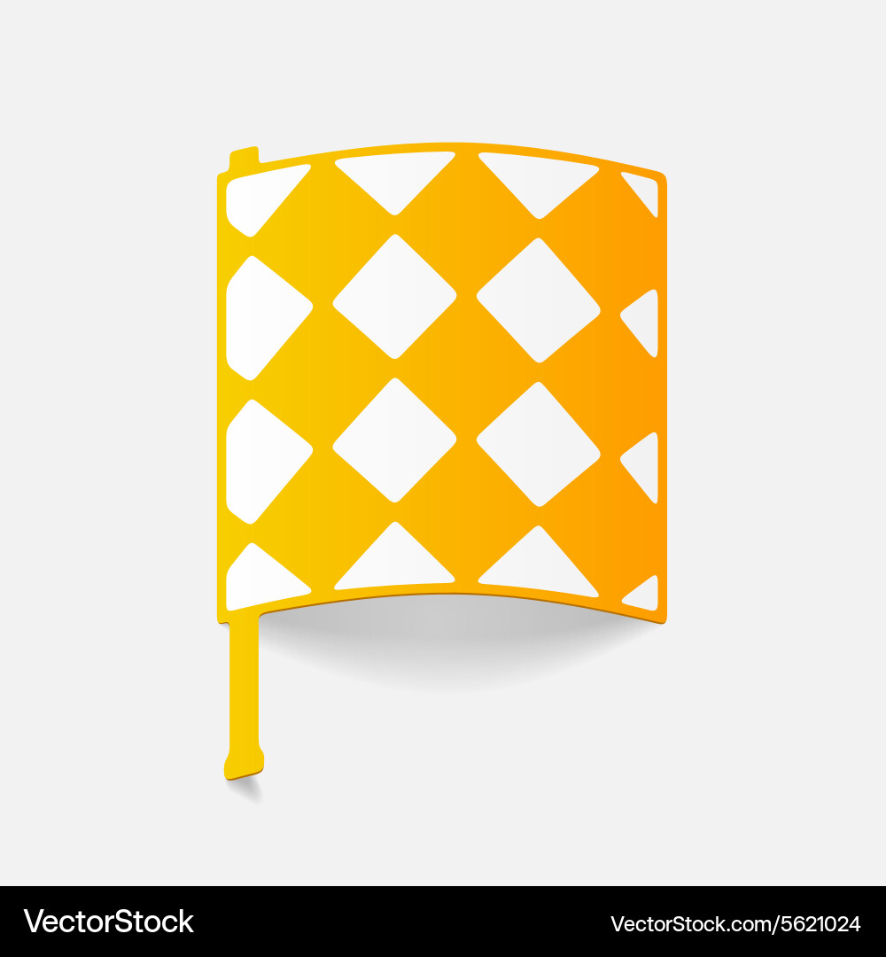 Realistic design element linesman flag Vector Image