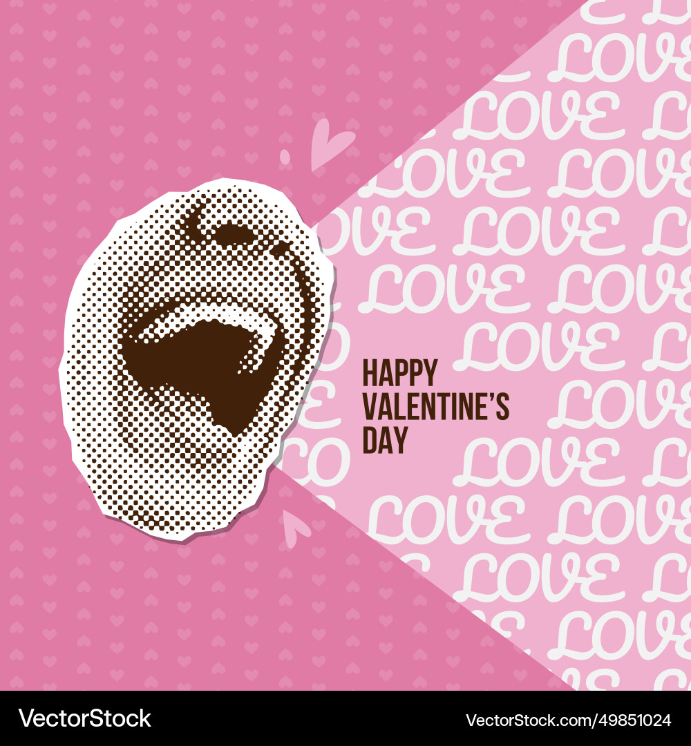Retro halftone paper cutout element with shouting Retro halftone paper cutout element with shouting vector image