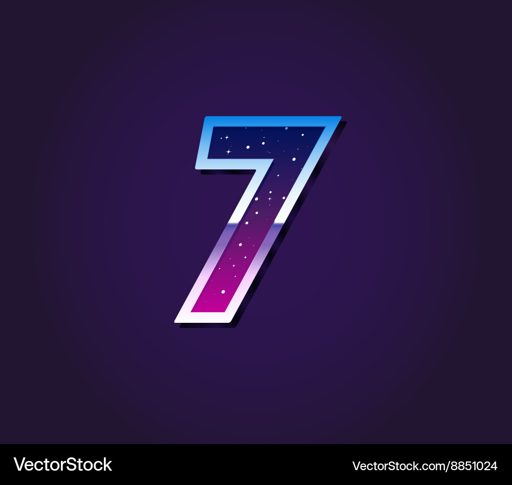 Retro Sci-Fi Number Digit Font vector image