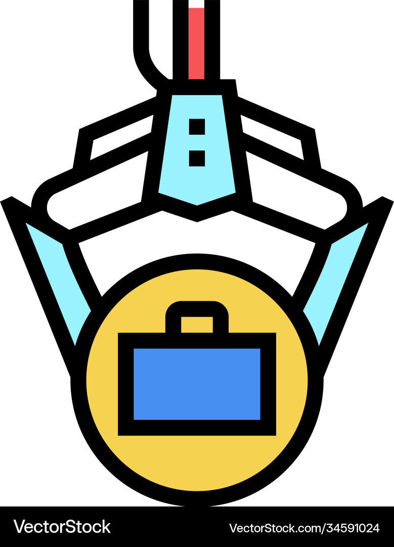 Robot arm hold case color icon Vector Image