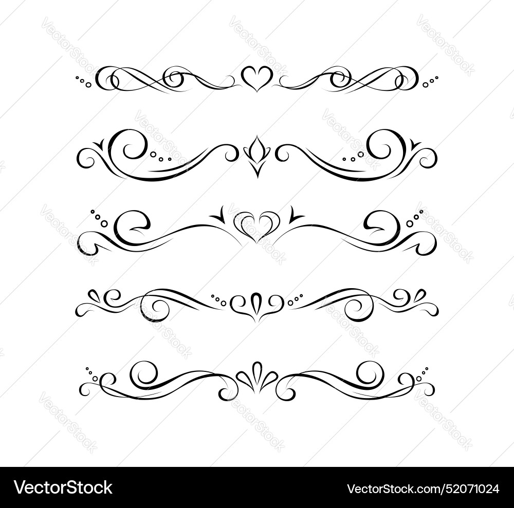 Satz von ornate text delimiters Seite vignettes Satz von ornate text delimiters Seite vignettes vektorbild