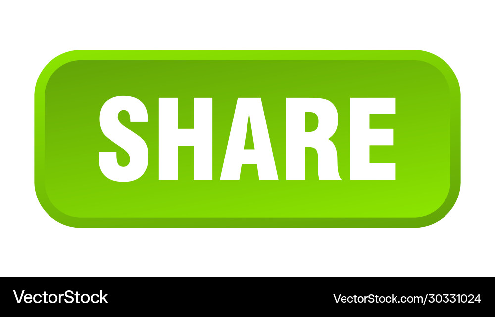 Share button square 3d push vector image