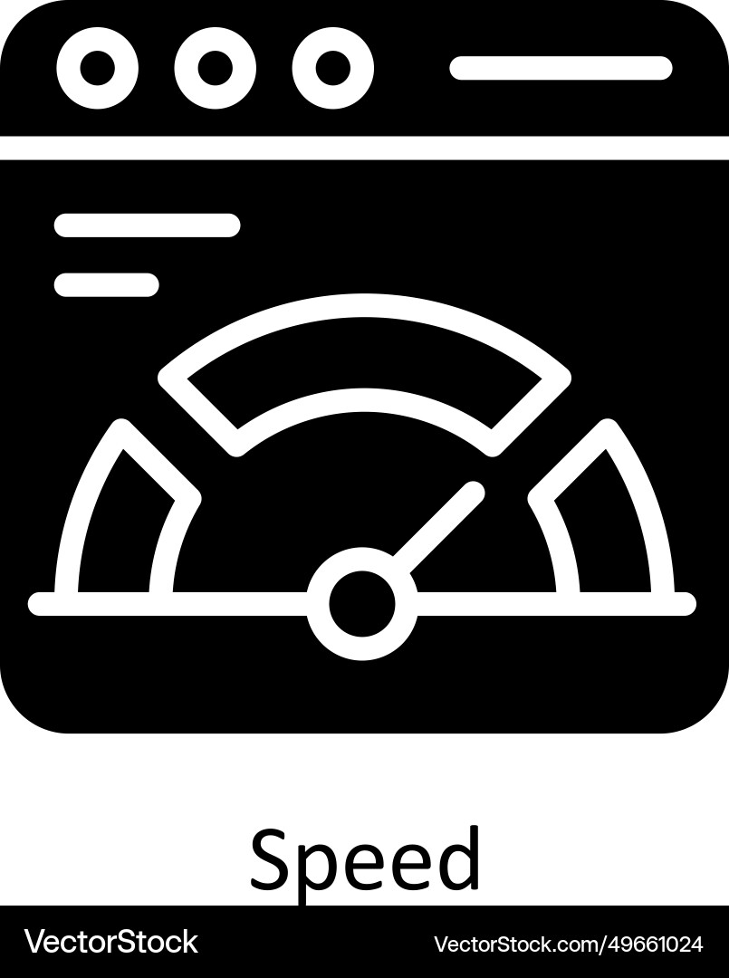 Speed solid icon design bus vector image