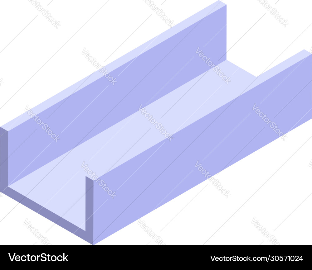 Structure gutter icon isometric style Structure gutter icon isometric style Vector Image