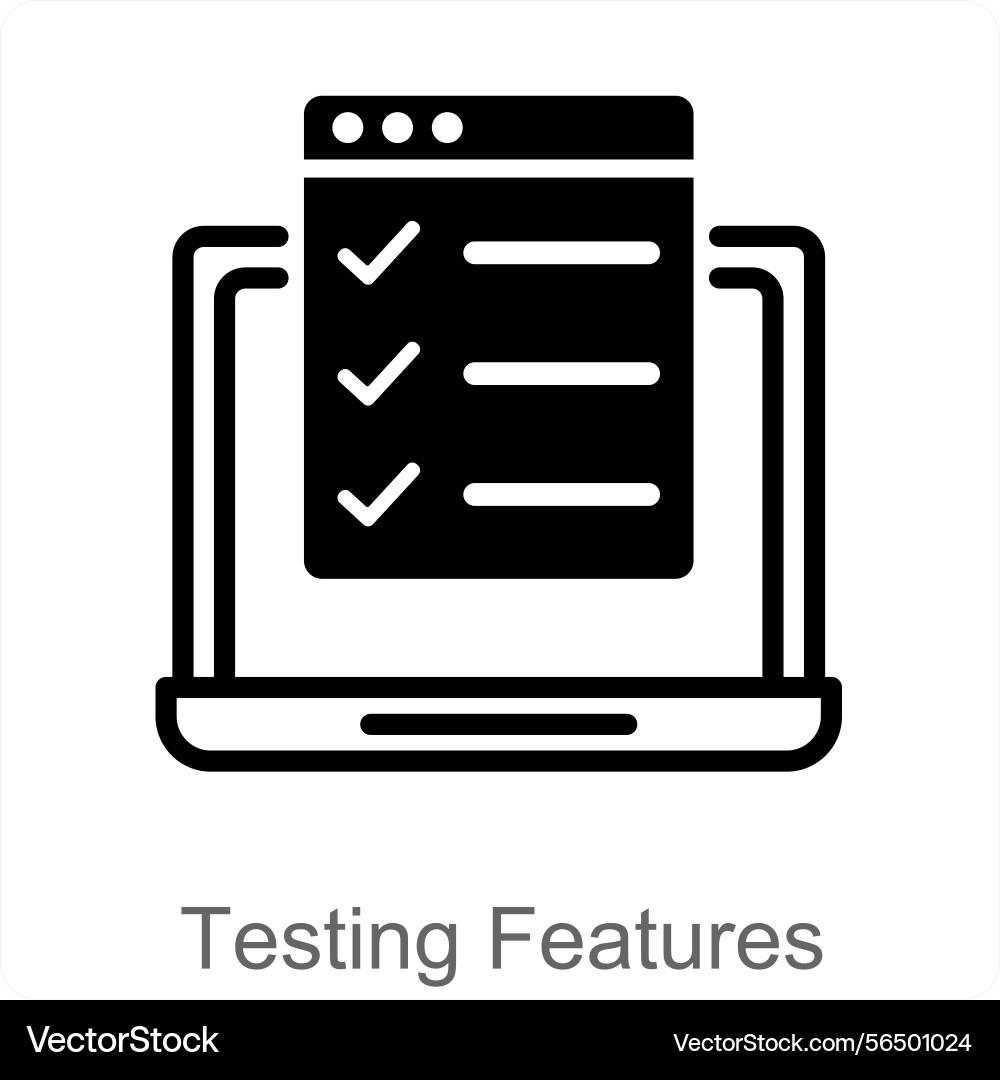Testing features icon concept Vector Image