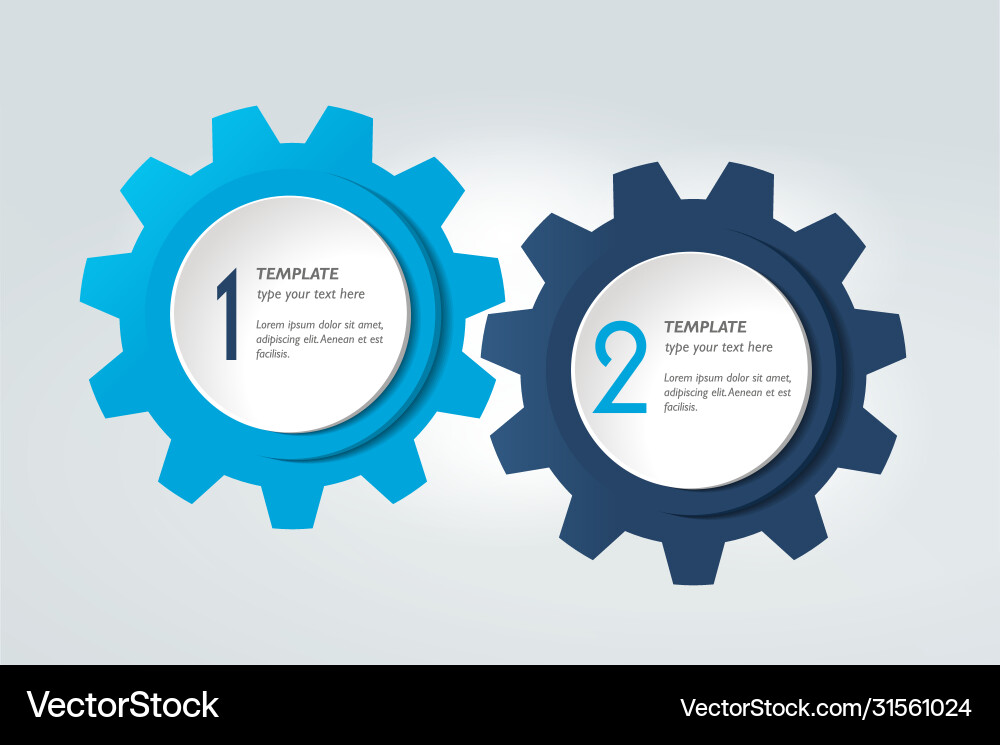 Two Elements Chart Scheme Diagram vector image