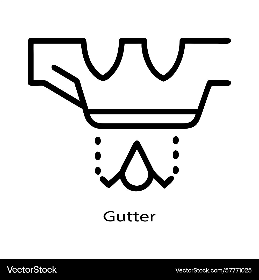 Abstract architectural gutter design Vector Image
