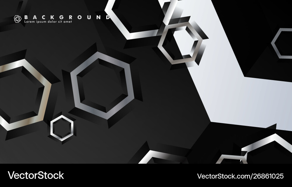 Abstract background with gradient hexagon shapes Vector Image