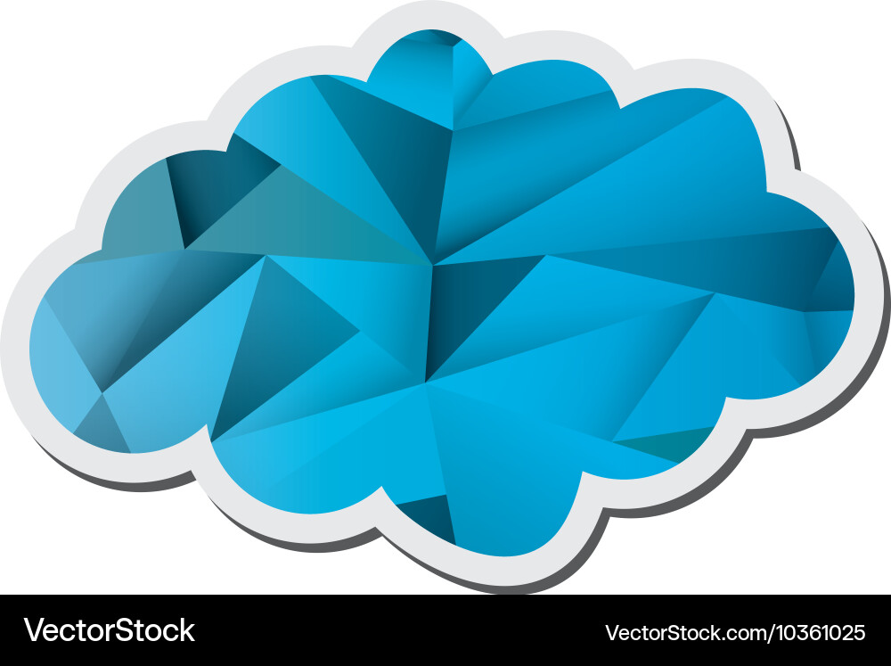 Abstract single cloud shape icon Vector Image
