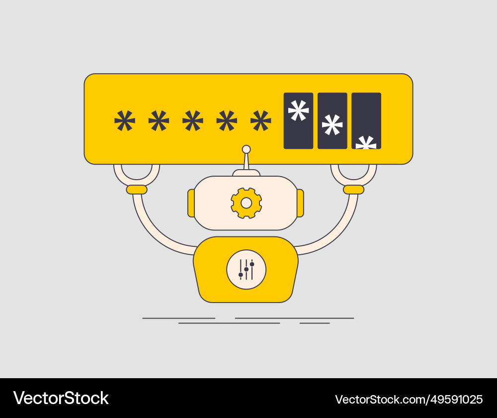 Ai password brute force attacks artificial Ai password brute force attacks artificial vector image