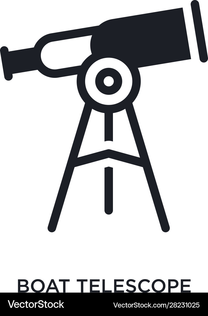 Boat telescope isolated icon simple element from Vector Image