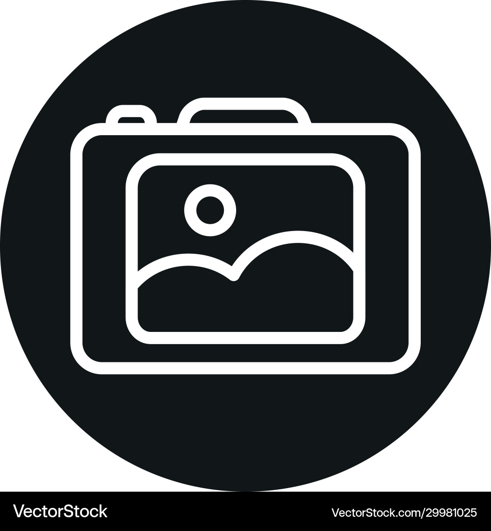 Camera device line block style icon design vector image