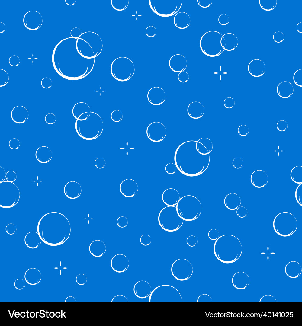 Cartoon soap bubbles seamless pattern Royalty Free Vector