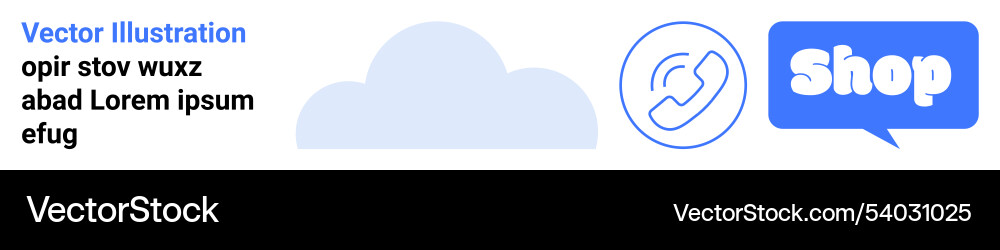 Cloud computing concept with communication vector image