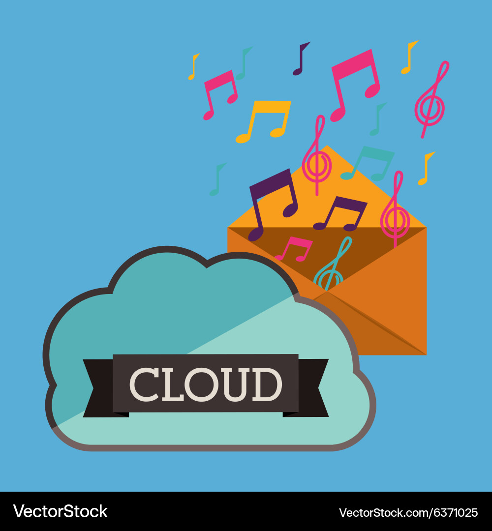 Cloud computing vector image