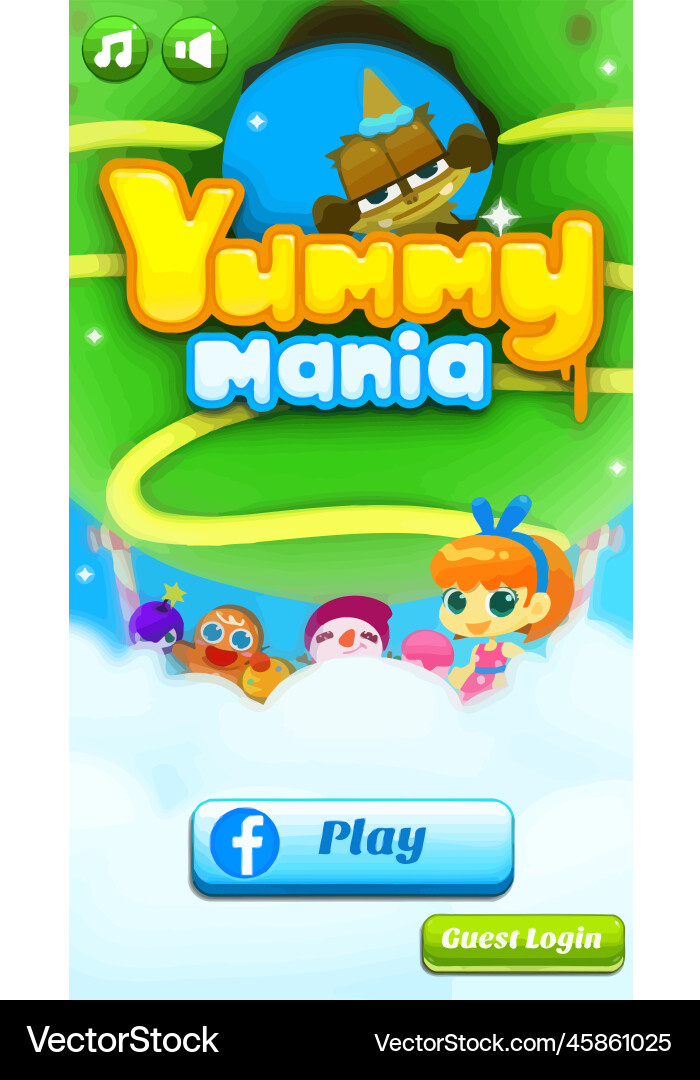 Complete set of level button game ui pop-up icon Vector Image